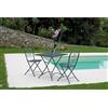 Tavolo pieghevole da giardino in ferro nero 70x70xH74 cm