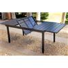 - Tavolo allungabile da giardino in ferro grigio 156-213xH95 cm