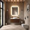 Specchio con cornice satinata 2,5 cm retroilluminata LED GIDEON 60x80 cm