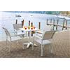 Tavolo da giardino Contract in alluminio bianco 70x70xH75 cm