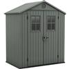 Keter Casetta da giardino in plastica Keter Darwin 6x4 sp 16 mm verde 2,2 m²