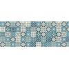 Plastica adesiva in rotolo effetto piastrelle blu 200x45 cm