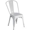 - Sedia da giardino impilabile in lamiera grigio