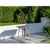 Tavolo alto da giardino in lamiera grigio 60x60xH73 cm