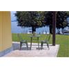 - Tavolo alto da giardino in lamiera verde 60x60xH73 cm