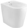 Bidet filo muro in ceramica Genziana con foro rubinetto bianco lucido