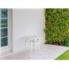 - Tavolo alto da giardino in lamiera avorio 60x60xH73 cm