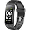 Smartband bluetooth multifunzione con sensore cardio e funzione sport nero