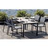 Tavolo e sedie da giardino in polywood nero 4 posti