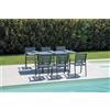 Tavolo allungabile da giardino in alluminio grigio scuro 104-208xH75 cm