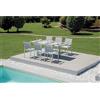 Tavolo allungabile da giardino in alluminio bianco 104-208xH75 cm
