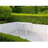 Tavolo da giardino Contract in acciaio bianco 70x70xH150 cm
