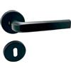 Maniglia per porta Torcia in alluminio con rosette nero 13 cm