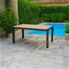 Tavolo allungabile da giardino Santorini in alluminio 163-223x95 cm
