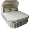 - Lettino doppio Sunlounge Agapanthus in alluminio bianco 2 posti