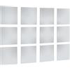 Mirrors and More Specchi da parete Larissa in vetro 15x15 cm set da 12 pz