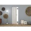 Porta a soffietto Maya Vetrata in PVC stampa 3D 83,5x214 cm pino bianco