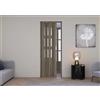 Porta a soffietto Maya Vetrata in PVC stampa 3D 83,5x214 cm rovere Cognac scuro