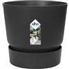 Vaso per piante Elho Greenville in plastica con serbatoio Ø 16 x H 15 cm nero