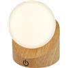 Briloner Lampada da tavolo LED Sora 150 lm bianco caldo H 10 cm legno