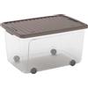 KIS Contenitore W Box L 50 l Trasparente/Tortora 56,5x39x31,5H cm