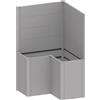Biohort Fioriera frangivista Belvedere Biohort profilo a L 100 cm argento met 2 pz