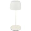 Lampada da tavolo LED Serina Mini 150 lm bianco caldo Ø 8 x 20 cm bianco