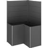 Biohort Fioriera frangivista Belvedere Biohort profilo a L 100 cm Grigio sc met 2 pz
