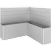 Biohort Fioriera frangivista Belvedere Biohort profilo a L 200 cm Argento met 2 pz