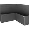 Biohort Fioriera frangivista Belvedere Biohort profilo a L 200 cm Grigio sc met 2 pz