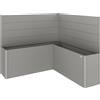 Biohort Fioriera frangivista Belvedere Biohort profilo a L 200 cm Gri quarz met 2 pz