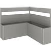 Biohort Fioriera frangivista Belvedere Biohort a L con vetro 200 cm Gri quarz met 2 pz