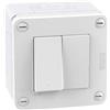 Scatola 2 moduli Bticino Idrogo MatixGO IP40 con interruttore e falso polo