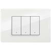 - Placca 3 moduli Bticino MatixGO tecnopolimero Bianco