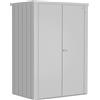 Armadio da esterno Biohort Romeo 181x132x87 cm argento metallizzato