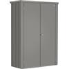 Biohort Armadio da esterno Biohort Romeo 181x132x57 cm grigio quarzo metallizzato