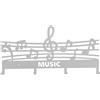 Appendiabito in ferro Music bianco opaco