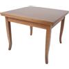 Tavolo allungabile da pranzo Verona noce 90x90x78 cm