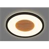 Briloner Plafoniera LED Sufit Wood Slim 2400 lm bianco caldo Ø 29,5 x 3 cm nero