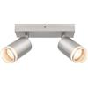 Briloner Faretto spot due luci Rub orientabili 20x6x16 cm cromo