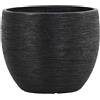 Vaso per piante rotondo in GRC 24x24x20 cm nero