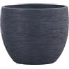 Vaso per piante rotondo in GRC 24x24x20 cm grigio