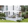 Pergola bioclimatica in alluminio Quadrifoglio 400x300x250 cm bianca