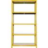 Scaffale in metallo 5 piani in kit a bulloni 100x40xH187 giallo