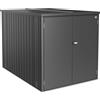 Garage mini Biohort 145x203x151 cm Grigio scuro metallizzato