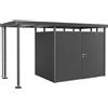 Biohort Tettoia laterale per casetta HighLine 2 150x195x222 cm grigio scuro metallizzato
