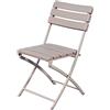 Sedia da giardino pieghevole in acciaio e plastica soffiata 55x46xH81 cm