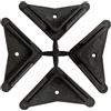 Blister da 4 piedini in plastica per montante 50x50 nero