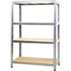 Scaffale in kit legno e metallo 4 piani in FSC 160x60x180 cm