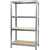 Scaffale in kit legno e metallo 4 piani in FSC 120x50x180 cm